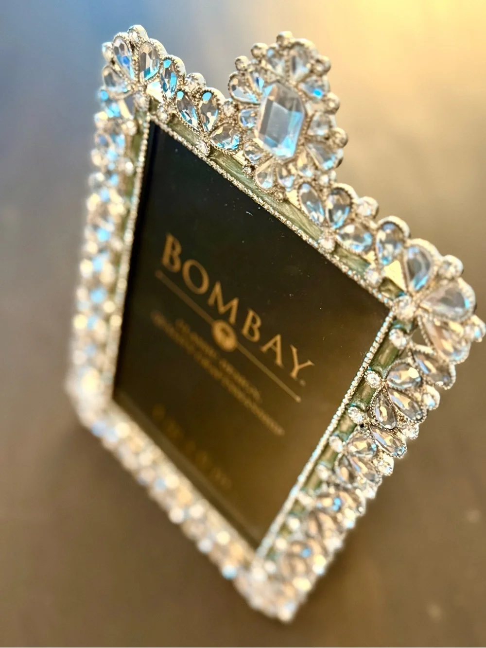 Bombay silver frame with crystals